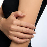 Moment 18K Long Cross Chain Ring